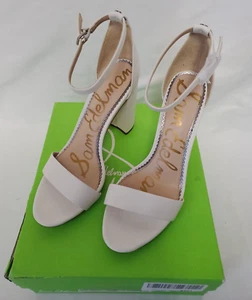 Sam Edelman Women's, Kia Sandal - White Leather Size 9.5 M - Picture 1 of 9