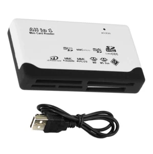 All In One Card Reader USB 2.0 TF CF SD Mini SD SDHC MMC MS XD Card Reader WHITE - Zdjęcie 1 z 1