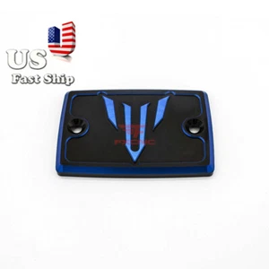CNC Blue Brake Fluid Oil Reservoir Lid Cap Fit MT10 FZ10 FZ-10 MT-10 2014-2020 - Picture 1 of 9