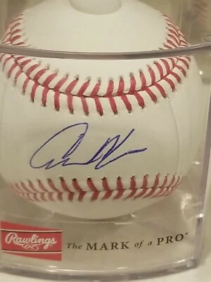 cameron maybin signed baseball autographed romlb mlb ball auto signature - Image 1 of 2