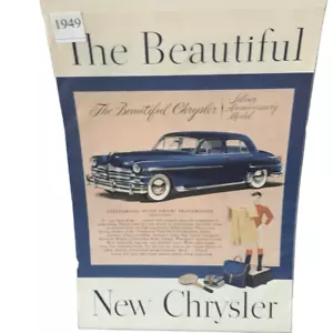 Vintage 1949 New Chrysler Silver Anniversary Model Ad Advertisement - Picture 1 of 5