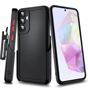 For Samsung Galaxy A35 5G Case Holster Clip Built-In Camera Lens Protector Cover - Picture 1 of 22