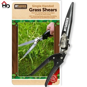 Garden Shears Soft Grip Handles Carbon Steel Blade Hedge Trimming Grass Cutting - Picture 1 of 13