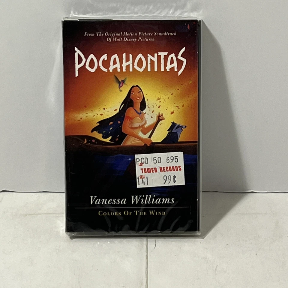 Vintage 1995 Walt Disney Pocahontas Soundtrack Cassette Vanessa Williams