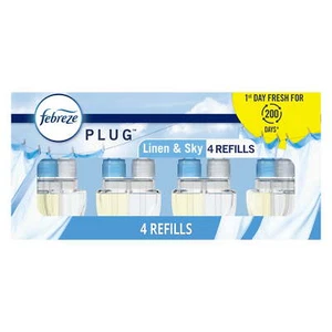 Febreze Plug In Air Freshener, Odor-Fighting Scented Oil Refill, Linen & Sky - Picture 1 of 10
