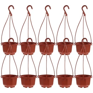 10 Sets Kunststoff Hängetöpfe Hängende Blumenkörbe für Outdoor Indoor - Bild 1 von 12