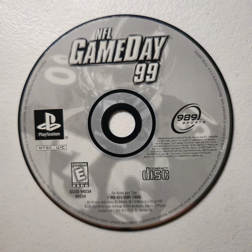 NFL GameDay 99 PlayStation 电子游戏多人运动 — 第 1/1 张图片
