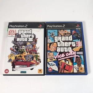Grand Theft Auto III 3 y Vice City Paquete Playstation PS2 Juego 1x Manual PAL - Imagen 1 de 7