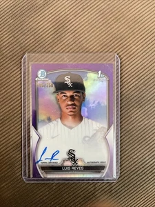 Bowman 2023 cromo Luis Reyes refractor púrpura automático #CPA-LRE #129/250 WHITE SOX - Imagen 1 de 1