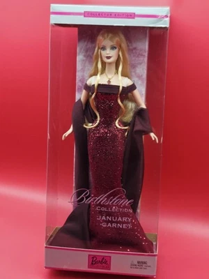 Barbie Birthstone Collection 2002 Mattel rubia granate enero #B3409 en caja original Foto 1 de 4