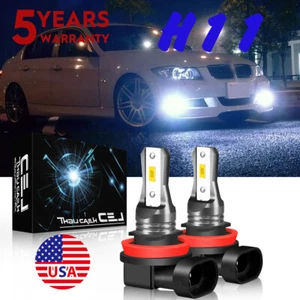 H11 H8 H9 LED Headlight Kit High Low Beam Bulb Super Bright 6500K White 360000LM - Imagen 1 de 10