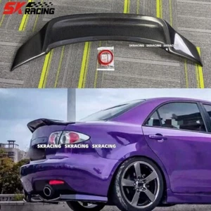 Real Carbon Fiber Rear Trunk Lid Spoiler Wing 1PCS Fits 2003-2008 Mazda 6 - Picture 1 of 12