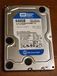 Western Digital Caviar Blue SATA WD6400AAKS-00E4A0 640GB 3.5" Hard Drive - USA - Picture 1 of 4