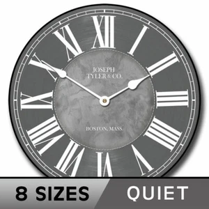 Waterford graue Uhr, große Wanduhr, ultra leise, 8 Größen, lebenslange Garantie - Bild 1 von 5