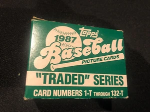 1987 Topps "Traded" Series Baseball Cards Complete Set 1T-132T Greg Maddux MINT - Picture 1 of 3