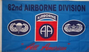 3x5ft BLUE 82ND AIRBORNE DIVISION FLAG superior quality USA seller - Picture 1 of 4