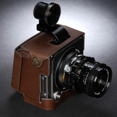 Base protectora de media cubierta de cuero hecha a mano para cámara Hasselblad 907x100c Foto 1 de 4
