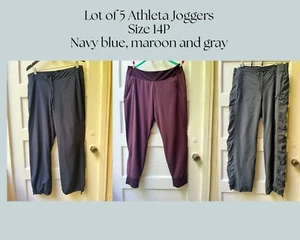 Lot of 5 Athleta size 14P athleisure athletic joggers excellent condition Aspire - Picture 1 of 2