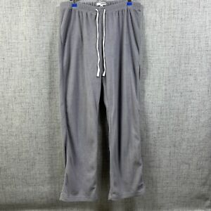 Sonoma Pajama Pants Small Solid Gray Fleece 100% Polyester Drawstring