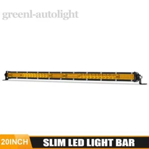 Barra de luz LED de 20 pulgadas combo punto de inundación amarillo niebla conducción todoterreno camión delgado SUV - Imagen 1 de 11