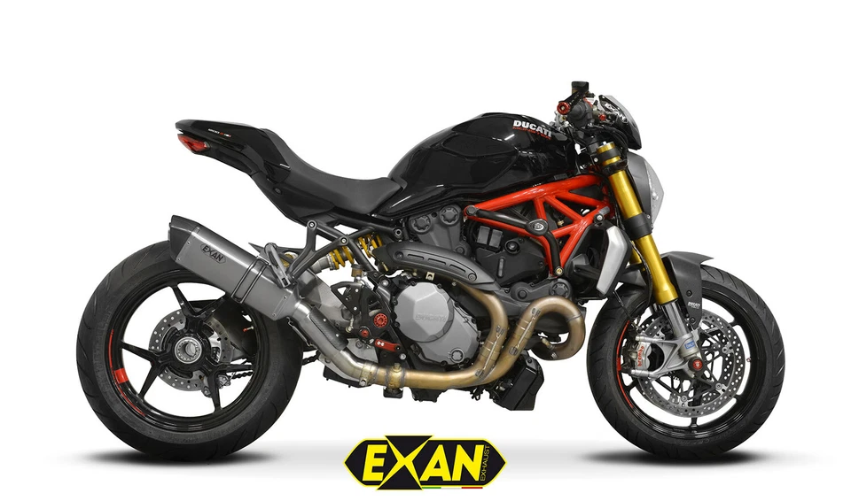 Ducati Monster 1200 S/R 2017-2020 Exan Escape Slipon Silenciador X-Oval Titanio Foto 1 de 1