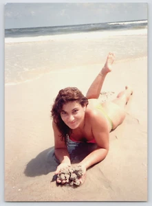 Original Vintage Bikini Beach Babe Photo – 1980s - 1990s Swimsuit Model - Picture 1 of 4