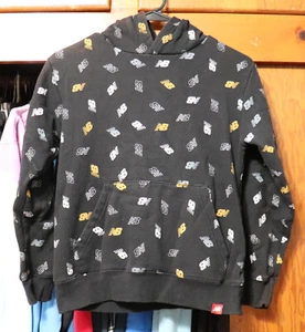 New Balance Hoodie Pullover All-Over Logo Print Black Youth Medium YM 10/12 - Picture 1 of 6