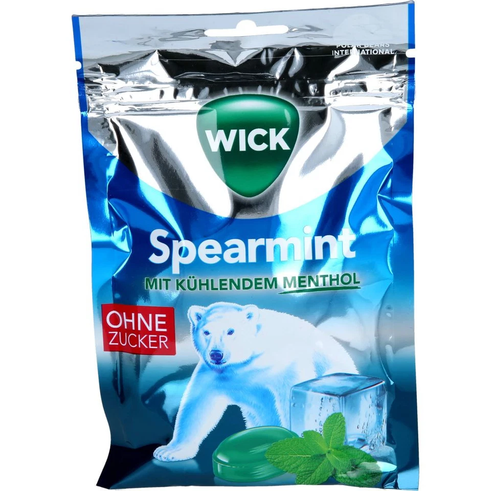 WICK PHARMA WICK Spearmint Bonbons o.Zucker 72 g PZN19113793