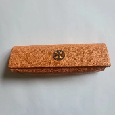 Gafas de sol Tory Burch Estuche protector Talla S Naranja Dorado Logo Magnético Foto 1 de 4