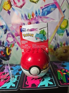 MEGA Construx - Pokemon Pokeball Evergreen Set - BULBASAUR in Poke Ball (30 Pcs) - Picture 1 of 3