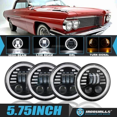 Faros LED de alto/bajo DRL para Pontiac Catalina 58-76 4x 5,75" Foto 1 de 4