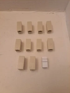 Qtà 11 Adattatore Accoppiatore Spina Splitter RJ45 2 Vie Cavo di Rete Prolunga - Foto 1 di 3