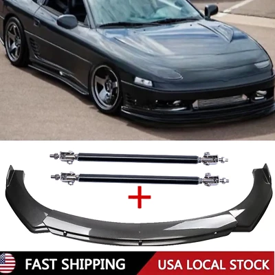 Front Bumper Lip Splitter Spoiler Body Kit For Mitsubishi 3000GT  Carbon Fiber - Image 1 of 4