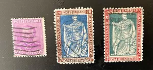 3 Italy Stamps From 1928 - 200, 201, 202 - Picture 1 of 4