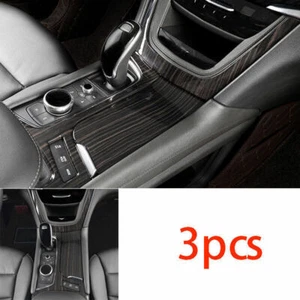Central Console Gear Shift Panel Trim Black Wood Grain Fit For Cadillac XT5 2020 - Picture 1 of 5