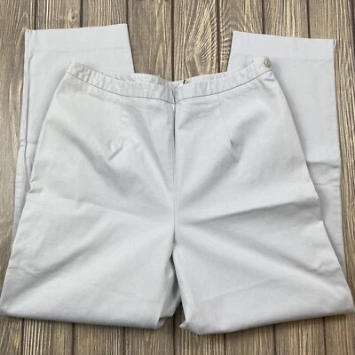 casual corner womens size 10 stretch straight leg pants career wear gray - Image 1 of 4