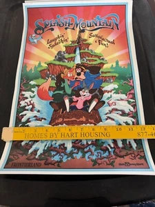 Vintage Walt Disney World Splash Mountain Poster "Laughin Splashin Satisfactual - Picture 1 of 4