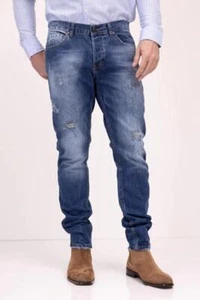RNT23 Men's Navy Camouflage Berlin Fit Ripped Jeans Size 31 - Picture 1 of 3