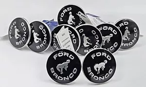 Lot Of 9 New Chrome & Black FORD BRONCO Cabinet Drawer Toolbox Dresser Pull Knob - Picture 1 of 5