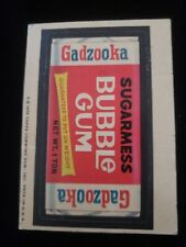 White Back 1975 Topps Wacky Packages Pack 14th Card Sticker Gadzooka Sugarmess
