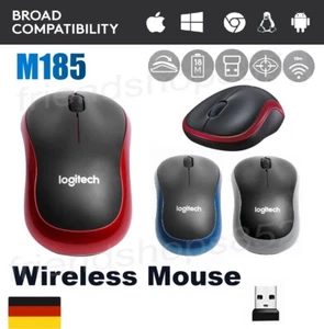 M185 Logi Maus Wireless Schnurlos Mouse Kabellos Funk + USB Empfänger  - Zdjęcie 1 z 19