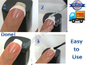 French Maniküre Nail Art Tip Guides Aufkleber Schablone Runde Form Dekoration - Bild 1 von 7