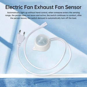 AC 220V LED Smart PIR Infrared Human Body Motion Sensor Light/Fan Switch EU Plug - Picture 1 of 25