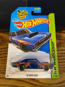 HOT WHEELS 2014 HW WORKSHOP #211/250 '68 DODGE DART HOTWHEELS BLUE - Picture 1 of 2
