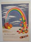 1940's Life Savers Candy Fruit Rainbow Clouds Bright Colorful Vintage Print Ad