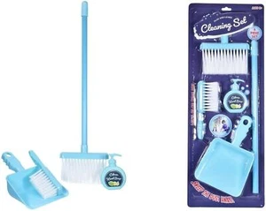 4 Piece Play Pretend Cleaning Set Kids Plastic Dustpan and Brush Cleaning Toys - Picture 1 of 3