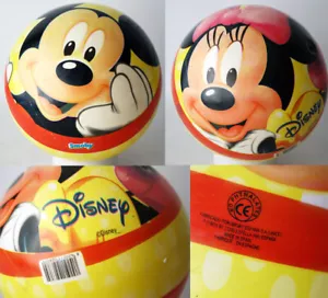 RARE VINTAGE 90'S DISNEY MICKEY & MINNIE MOUSE RUBBER BALL SMOBY SPAIN NEW NOS ! - Picture 1 of 6