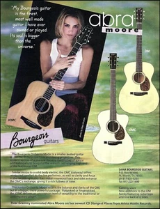 Guitarra acústica Abra Moore 1998 Bourgeois OM Orchestra publicidad impresión - Imagen 1 de 3