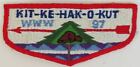 OA Kit-Ke-Hak-O-Kut Lodge 97 Cut-edge Flap RED Bdr. Mid-America, Nebraska [TK-44