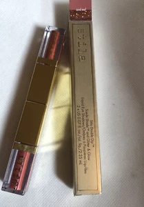 Stila Double Dip Suede Shade & Glitter & Glow Liquid Eye Shadows Coral Reef NIB - Picture 1 of 12